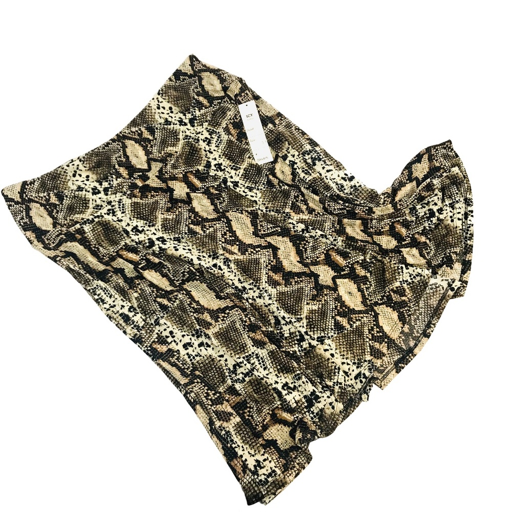💙 5 for $25 - ICi Snake Print Stretchy Skirt - Picture 2 of 3